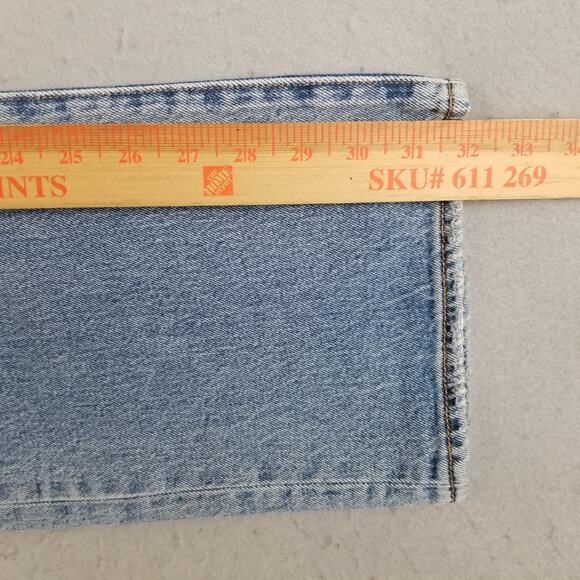 Levis 501 Jeans Mens 36x32 Blue Denim Straight Leg Button Fly Distressed 501 - Picture 12 of 16